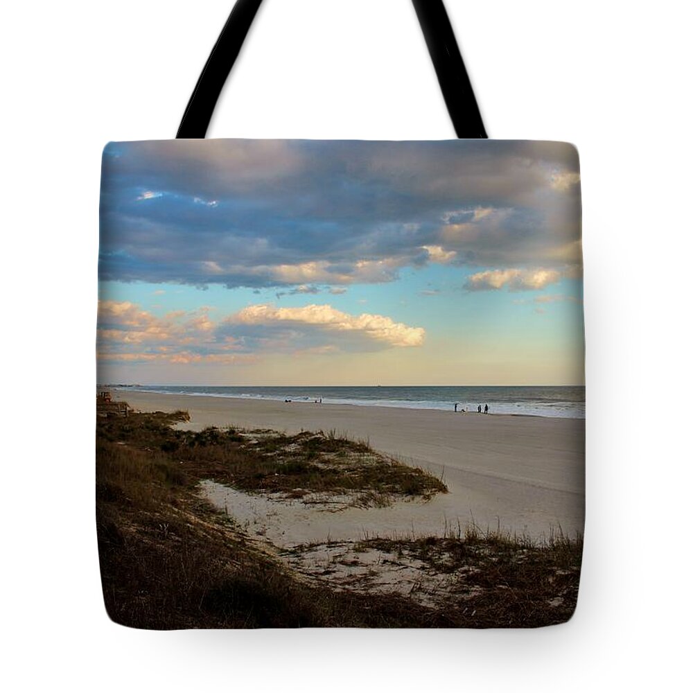 Holden Beach Tote Bag featuring the photograph Clouds Over Holden Beach by Cynthia Guinn