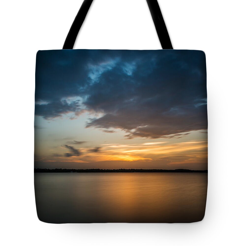 Clouds Tote Bag featuring the photograph Cloudy Lake Sunset by Todd Aaron