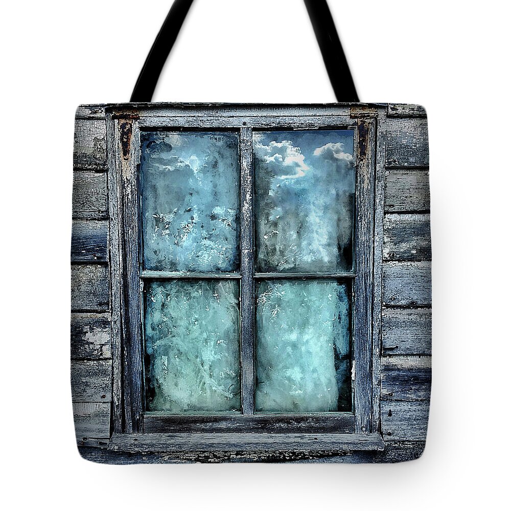 Window Tote Bag featuring the photograph Cloudy Window by Andrea Platt