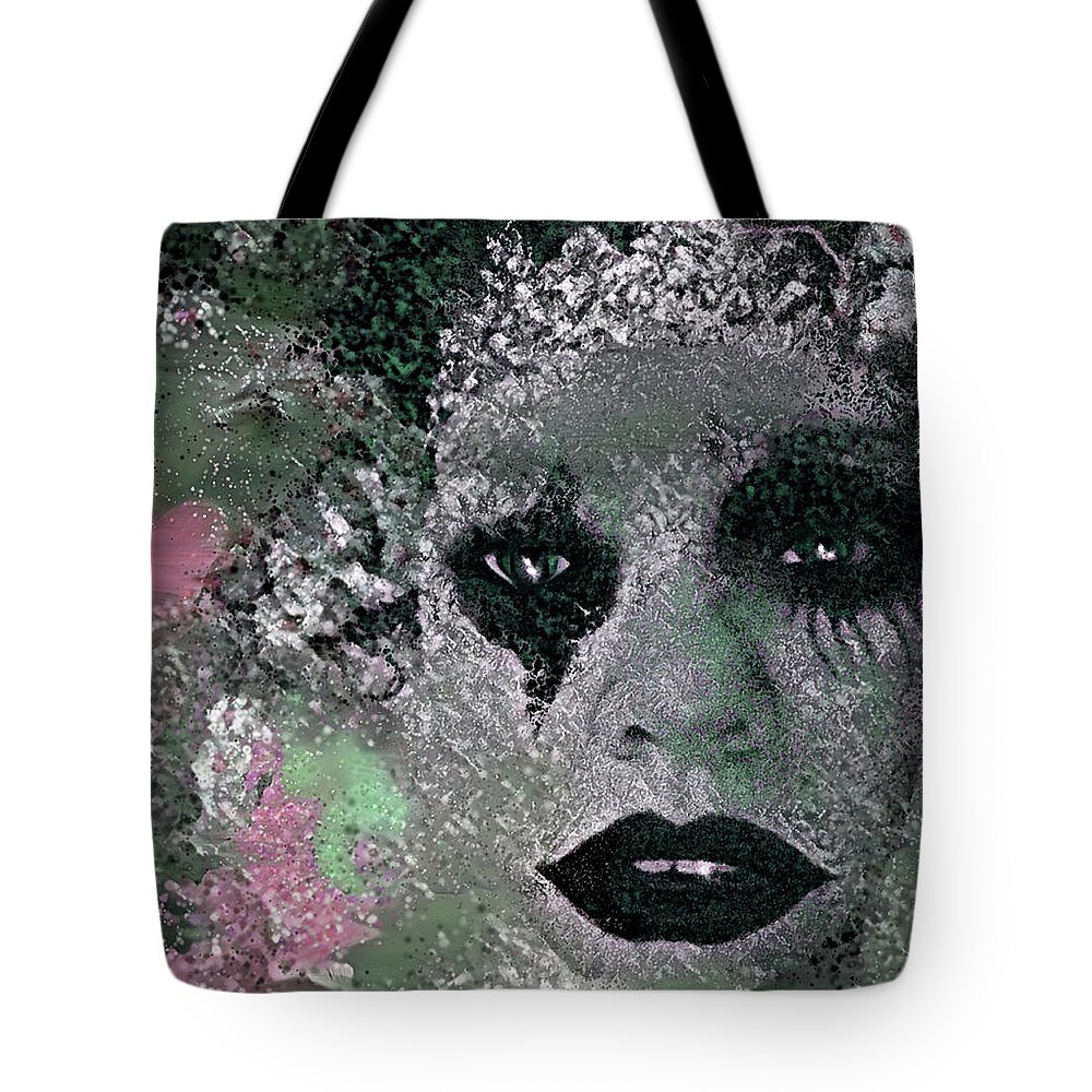 Digital Art Tote Bag featuring the digital art Clown Princess Splatter Art by Artful Oasis