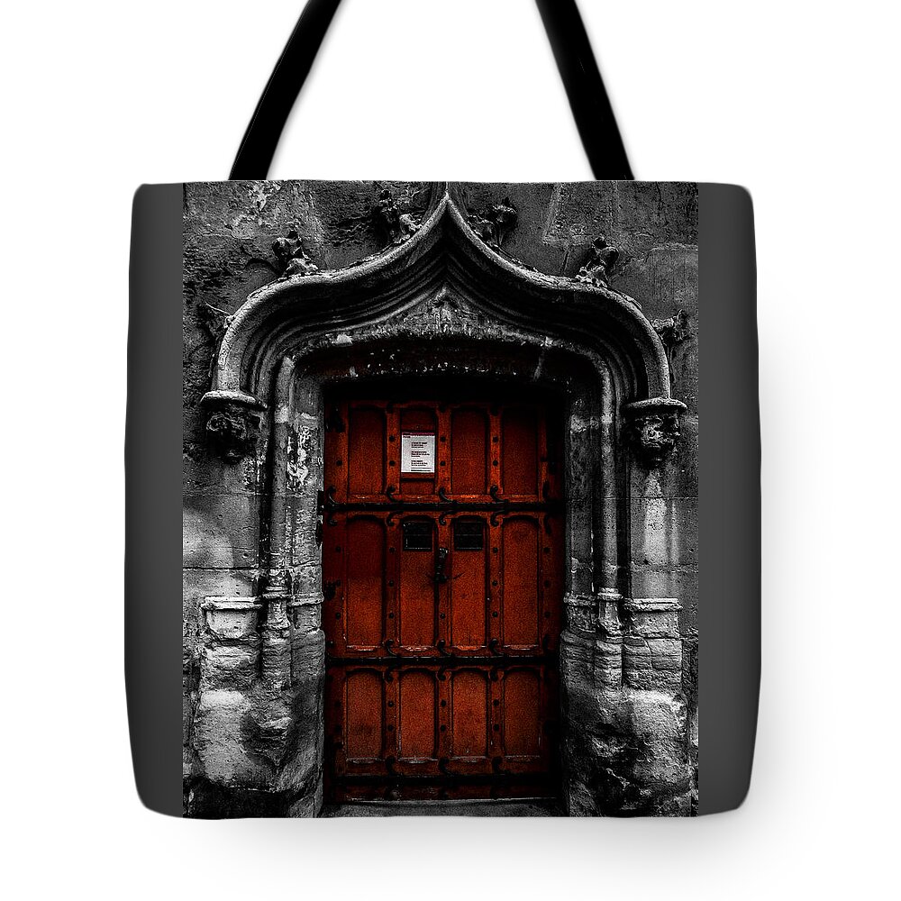 Paris Tote Bag featuring the photograph Cluny Door by Pamela Newcomb