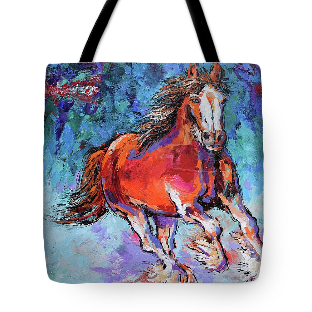  Tote Bag featuring the painting Clydesdale by Jyotika Shroff