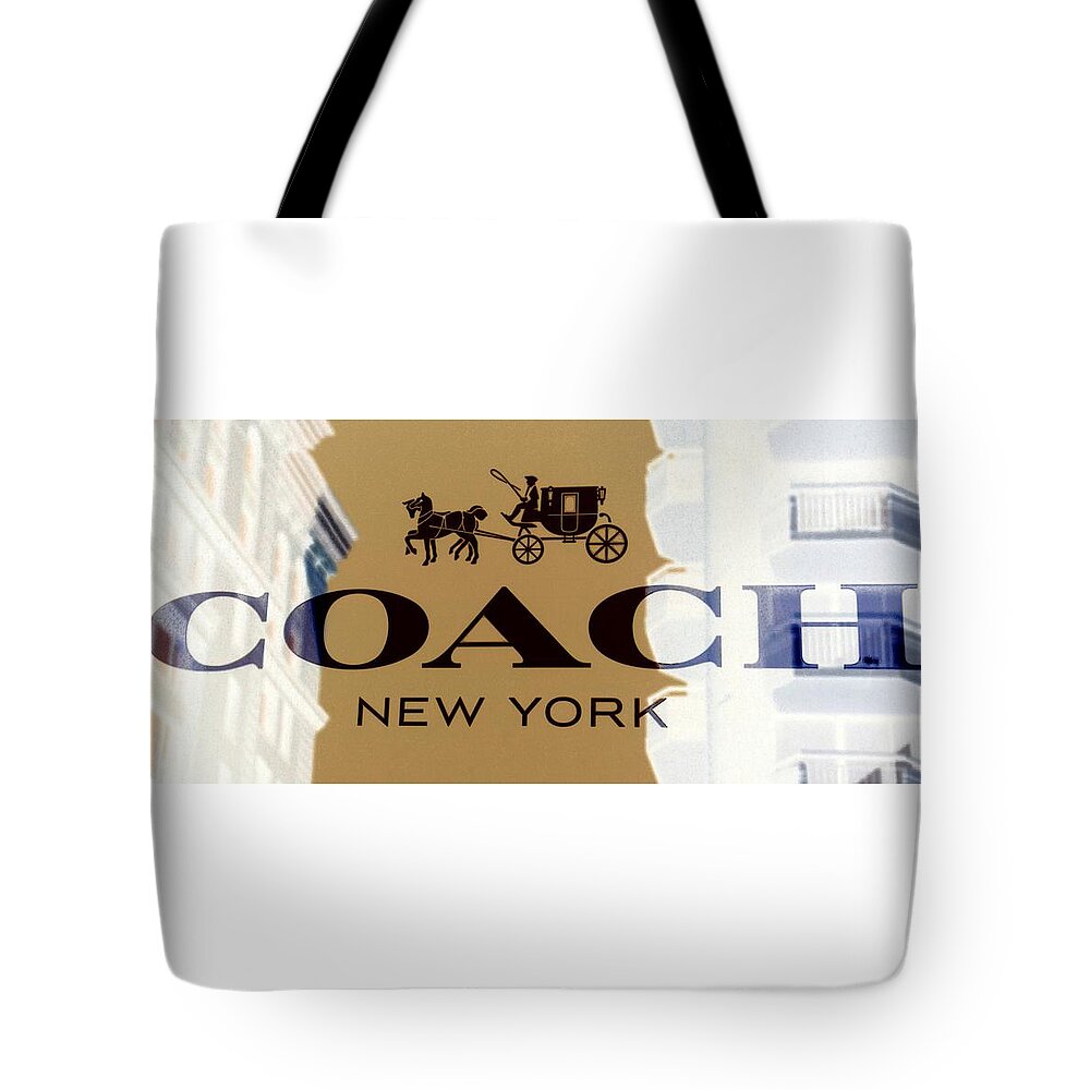 A certain Semblance Rich man COACH New York Sign Tote Bag by Marianna Mills - Fine Art America