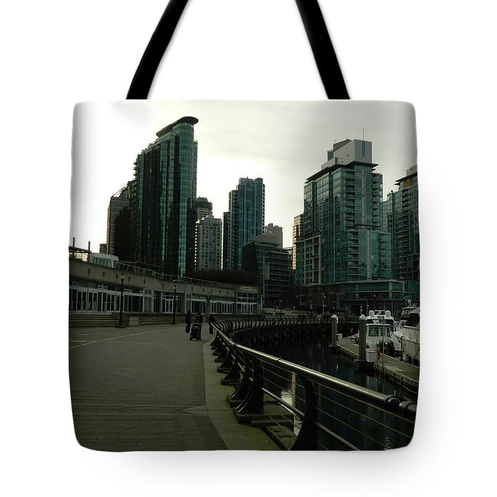 Coal Harbour Tote Bag featuring the photograph Coal Harbour Vancouver by Helen Orth