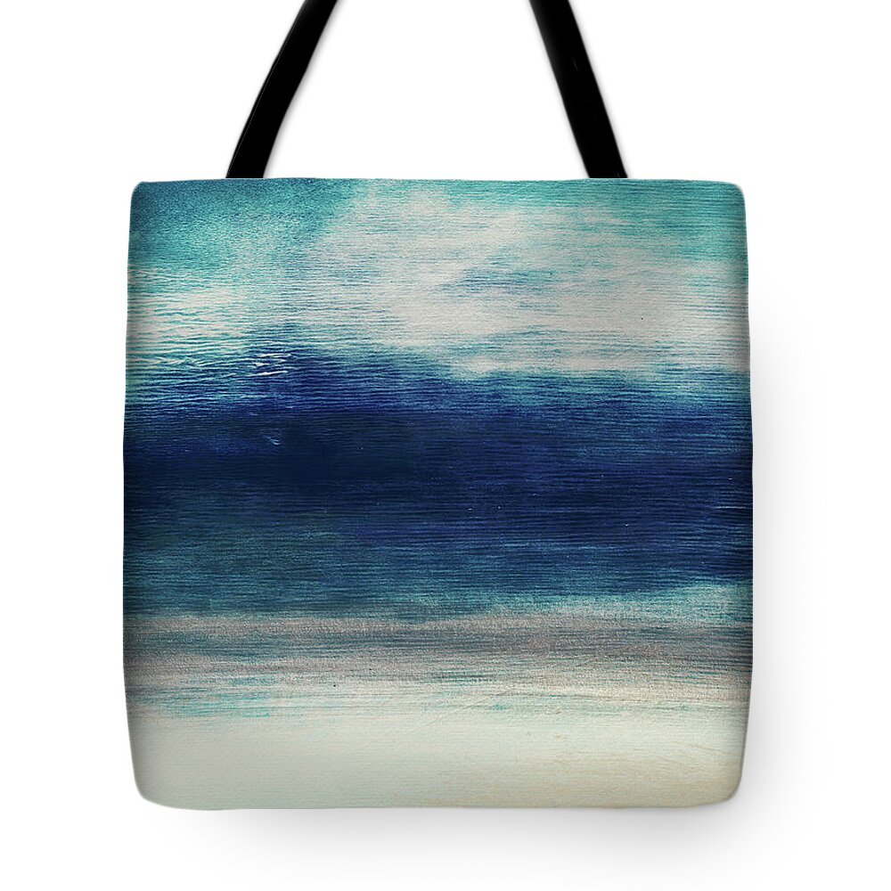 Beach Tote Bag featuring the mixed media Coastal Escape 2- Art by Linda Woods by Linda Woods
