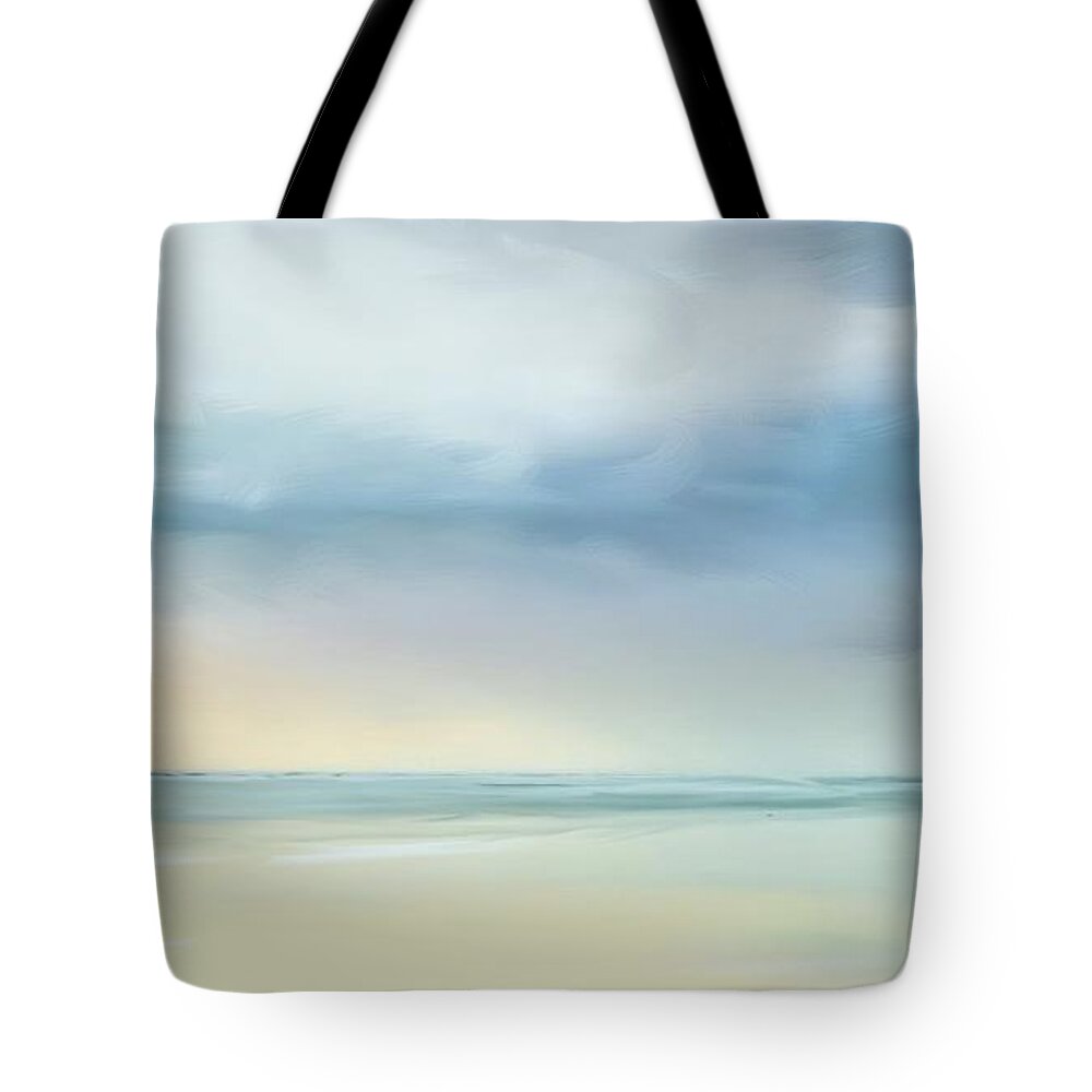 Anthony Fishburne Tote Bag featuring the digital art Coastal vista by Anthony Fishburne