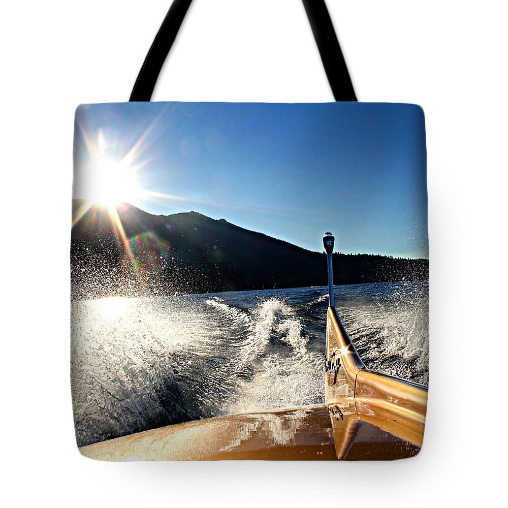 Chris-craft Tote Bag featuring the photograph Cobra Tail by Steve Natale