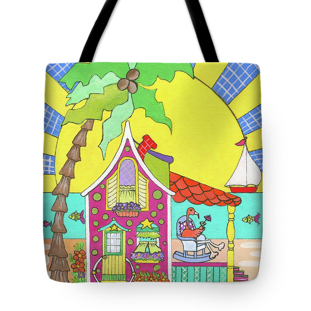 Whimsical Tote Bag featuring the painting Cocktail Hour by Rosemary Aubut