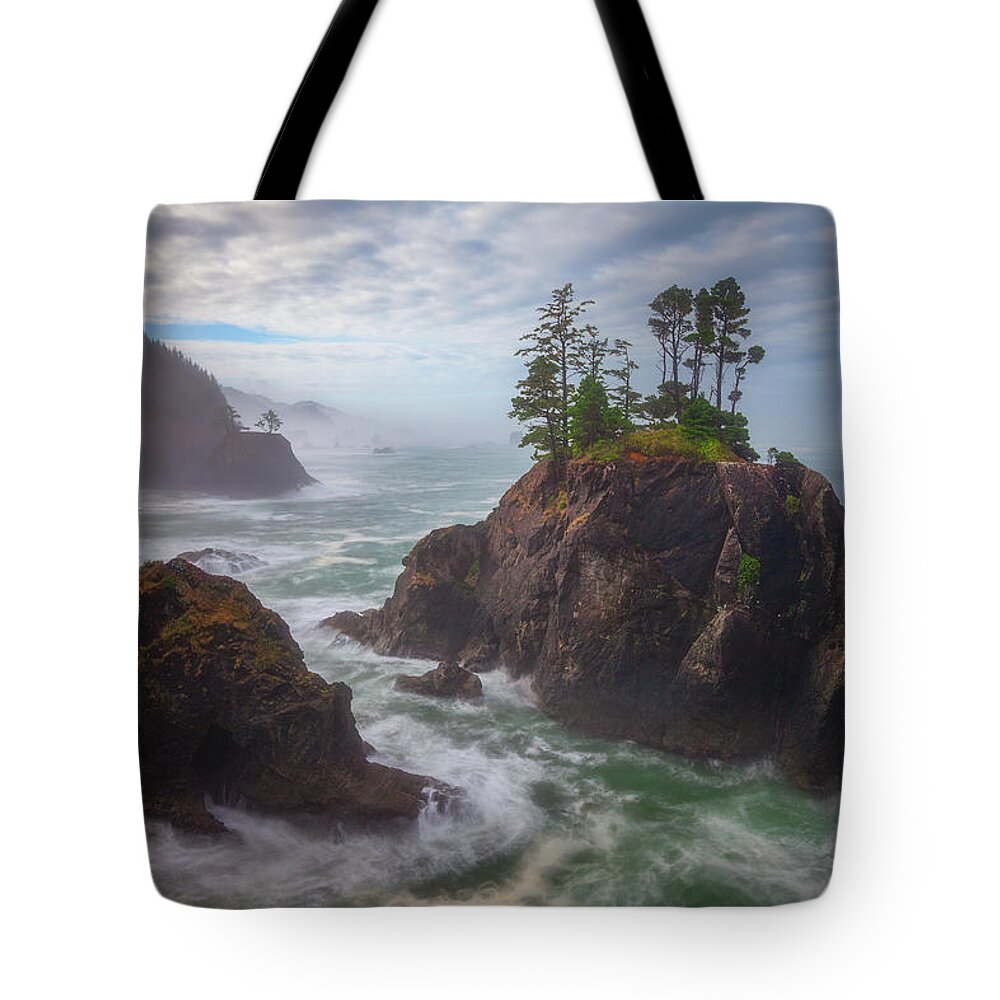 Oregon Tote Bag featuring the photograph Coffee Along the Coast by Darren White