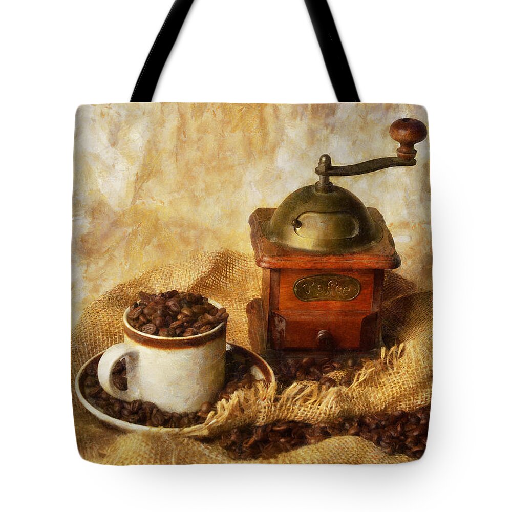 Coffee Tote Bag featuring the photograph Coffee Grinder by Ian Mitchell