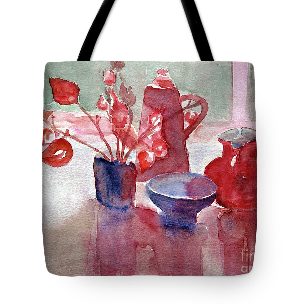 Coffee Time Tote Bag featuring the painting Coffee Time by Jasna Dragun