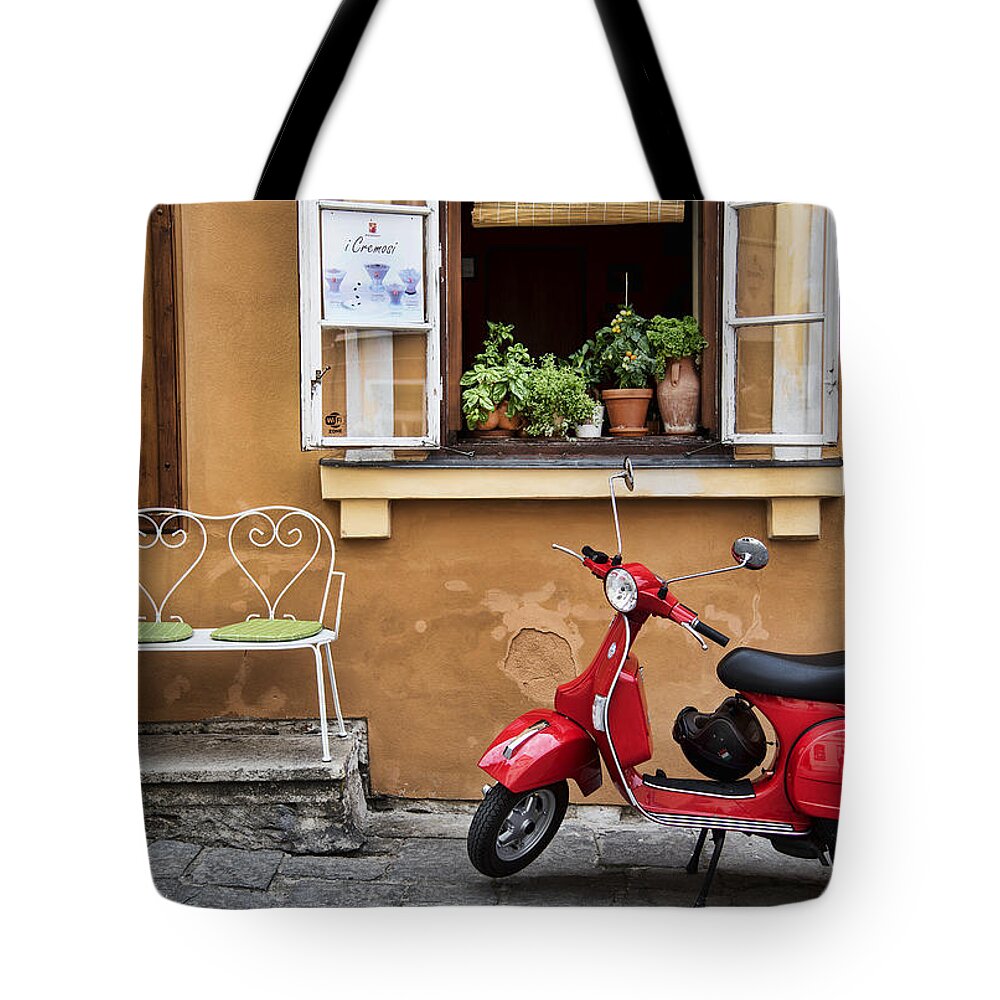 2015 James David Phenicie Tote Bag featuring the photograph Coffee to Go by James David Phenicie
