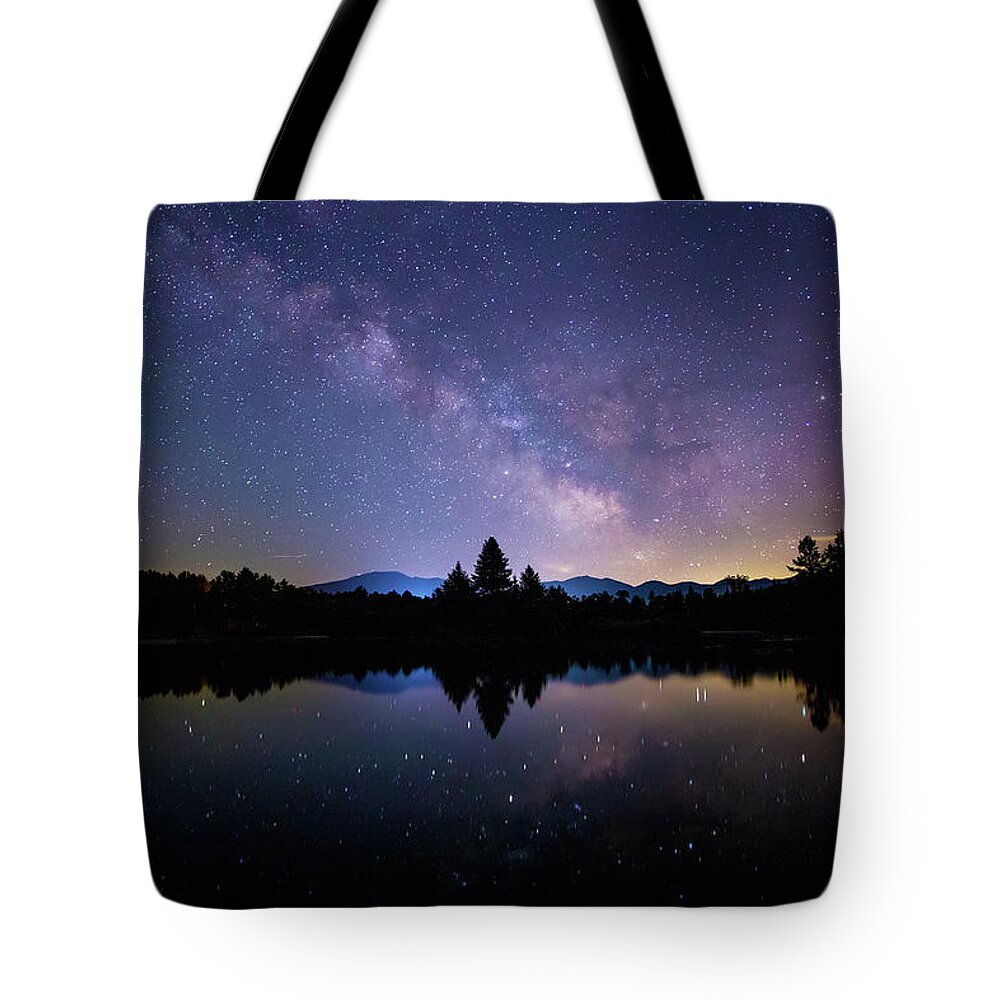 Coffin Tote Bag featuring the photograph Coffin Pond Milky Way by White Mountain Images