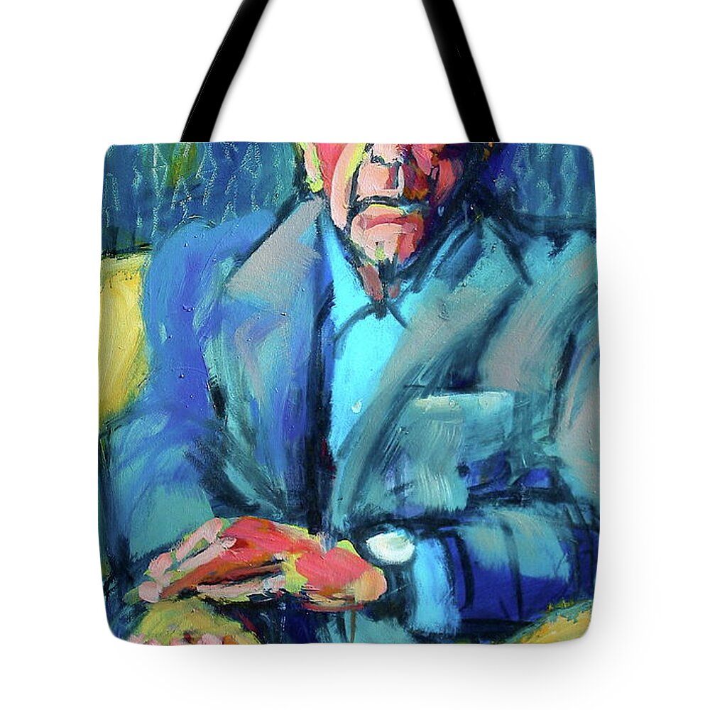 Paintings Tote Bag featuring the painting Cohen by Les Leffingwell