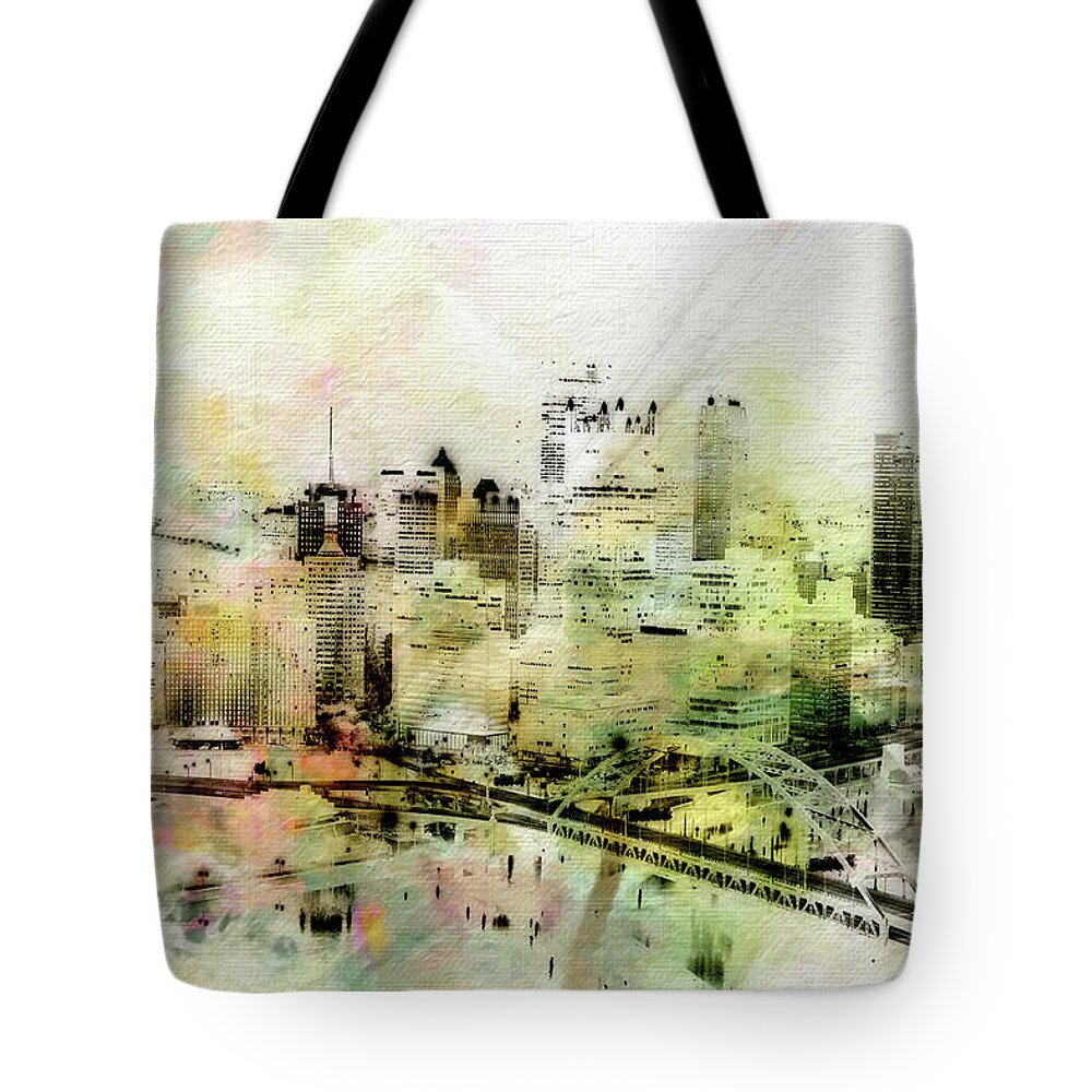 Green Tote Bag featuring the mixed media Collage 2 by Priscilla Huber
