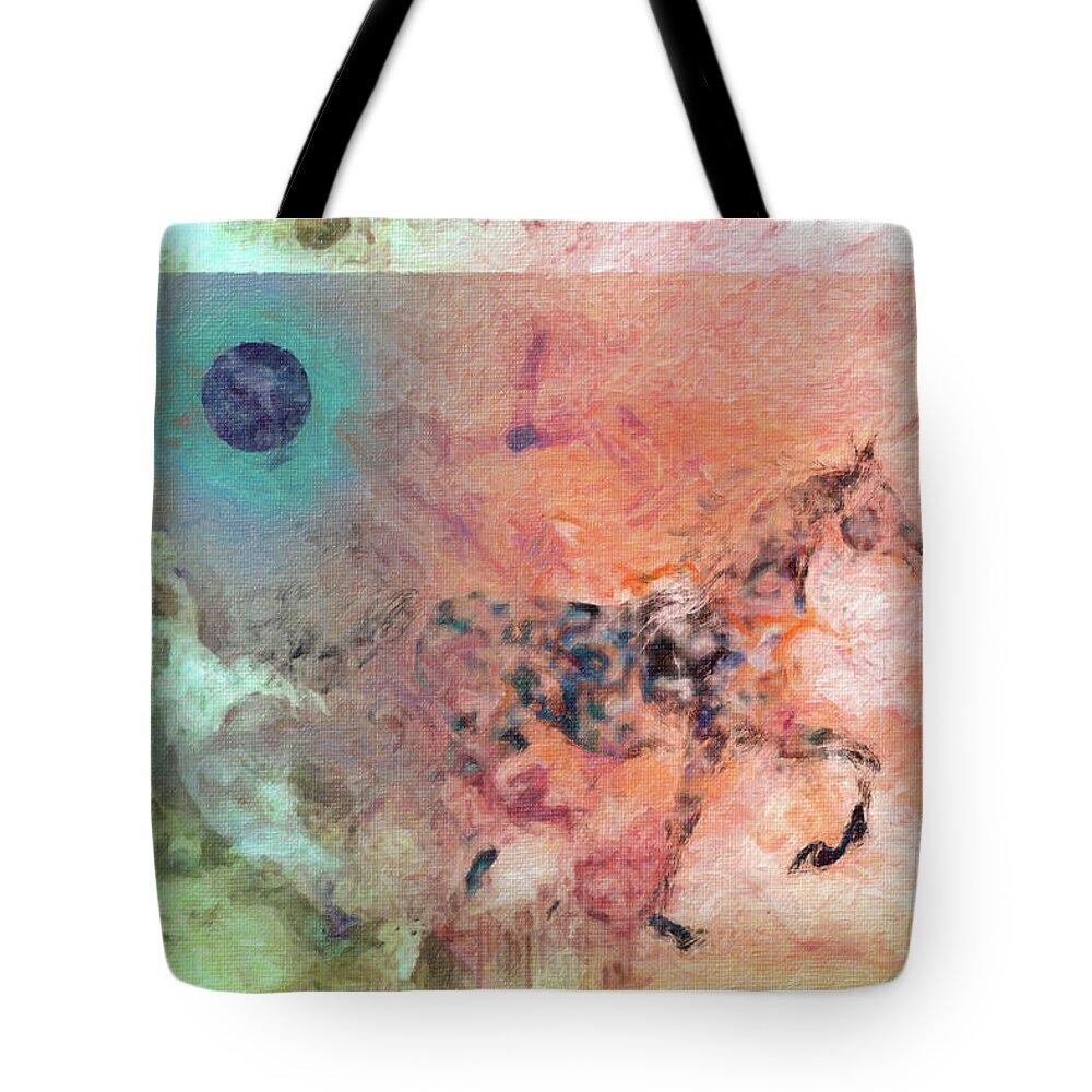Green Tote Bag featuring the mixed media Collage 7 by Priscilla Huber