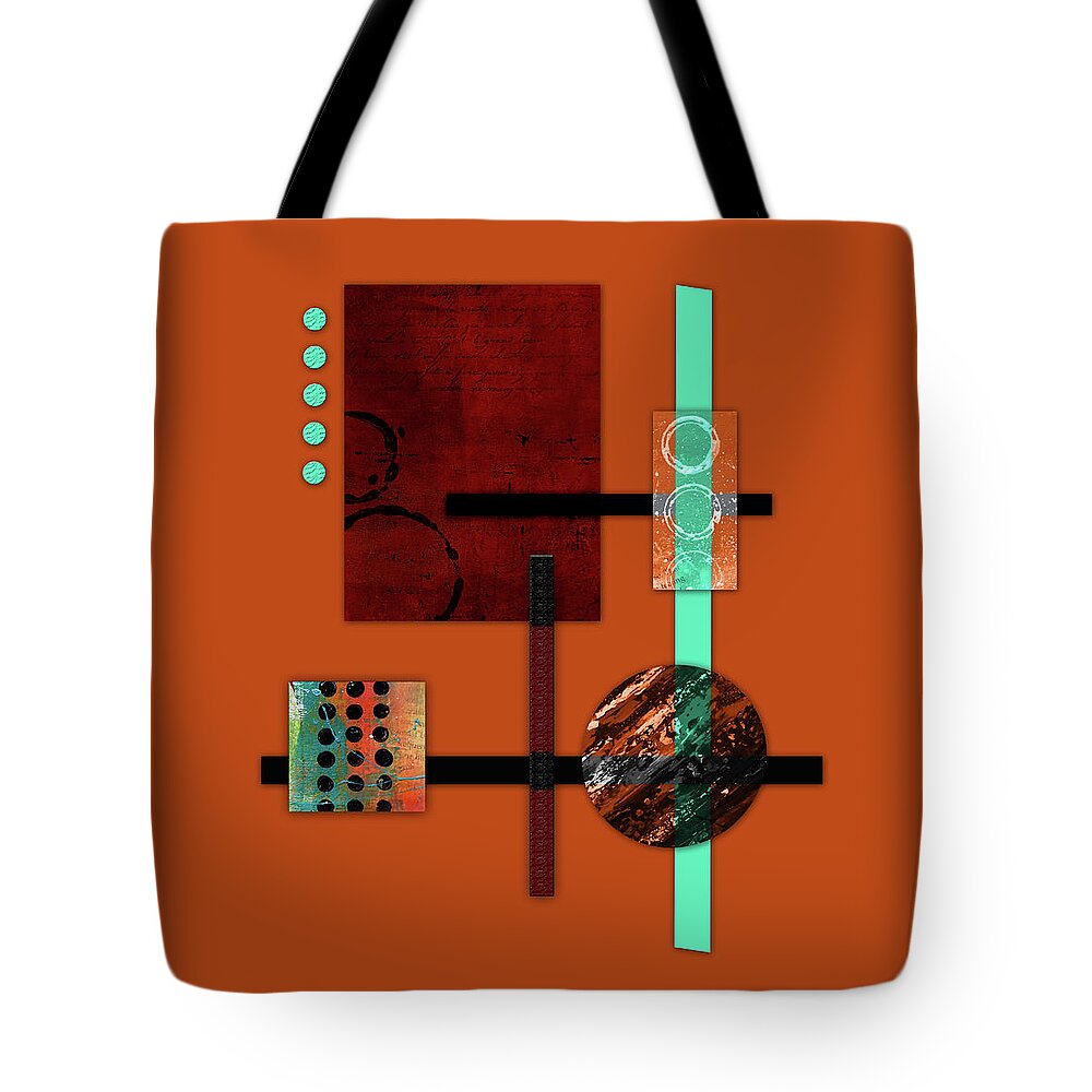 Abstract Art Tote Bag featuring the mixed media Collage Abstract 10 by Patricia Lintner