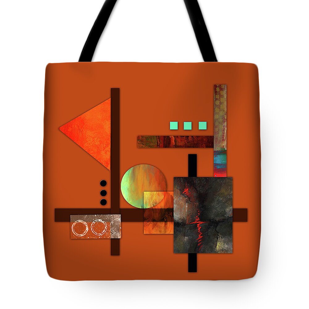 Abstract Art Tote Bag featuring the mixed media Collage Abstract 9 by Patricia Lintner