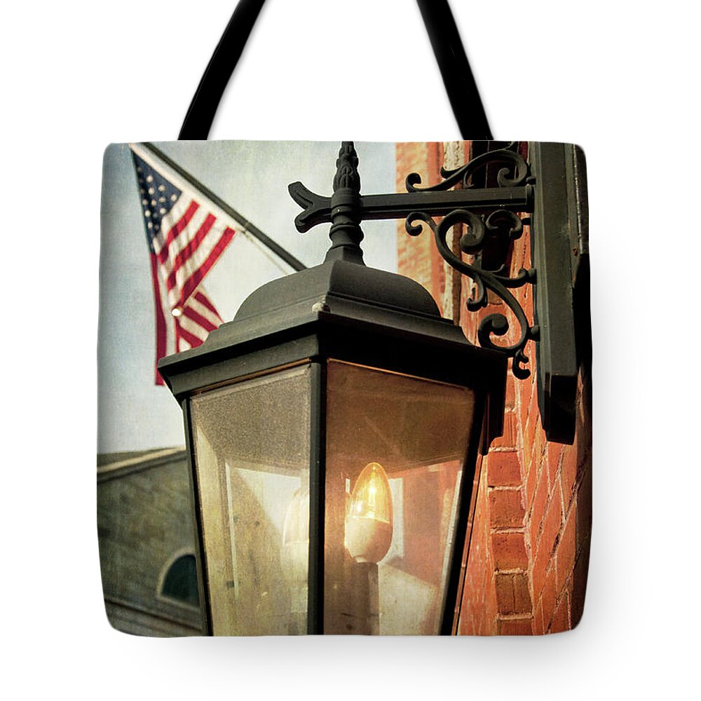 Portland Tote Bag featuring the photograph Colonial Scene - Portland Maine by Joann Vitali