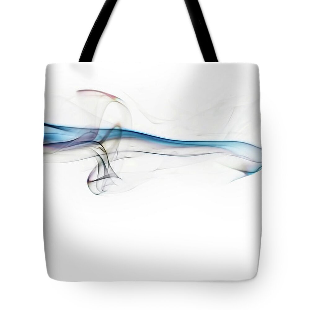 Abstract Tote Bag featuring the photograph Color and Smoke V by Scott Norris