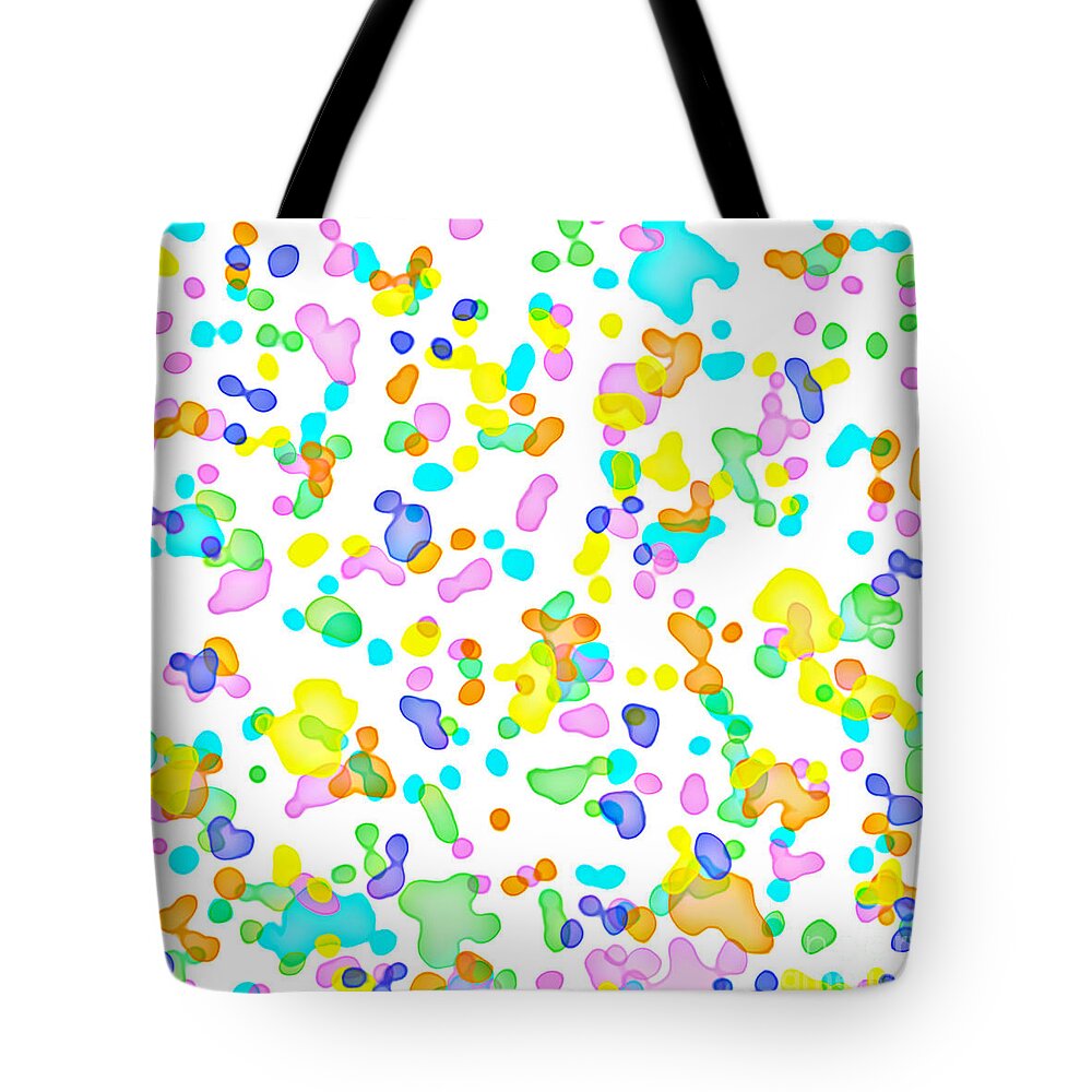 Abstract Tote Bag featuring the digital art Color Blots by Susan Stevenson