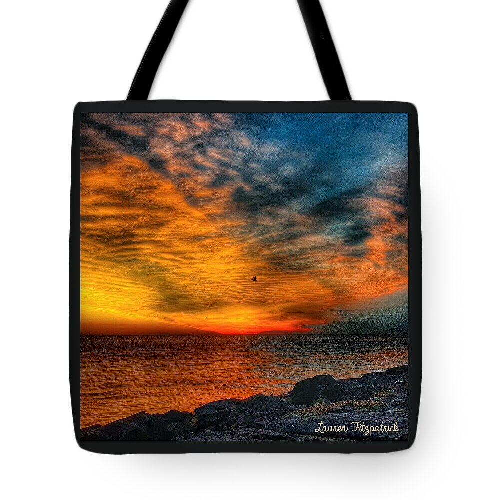 Sunrise Tote Bag featuring the photograph Color Explosion by Lauren Fitzpatrick