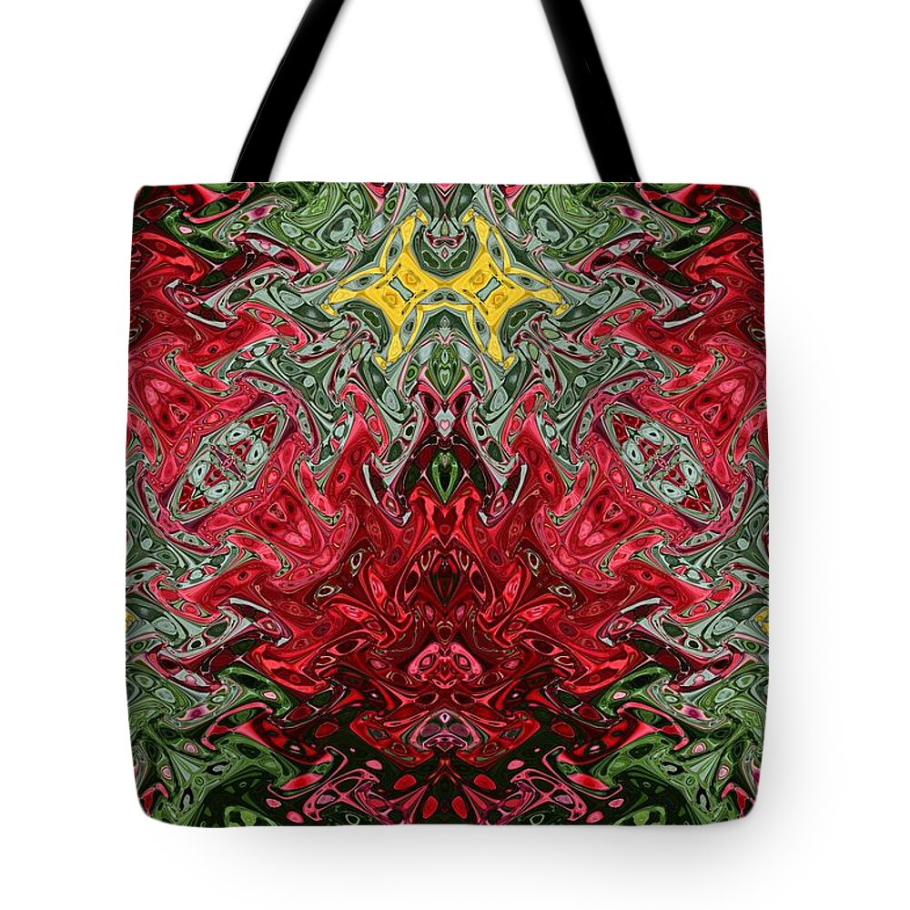 Abstract Tote Bag featuring the mixed media Color Me Happy by Beverly Shelby