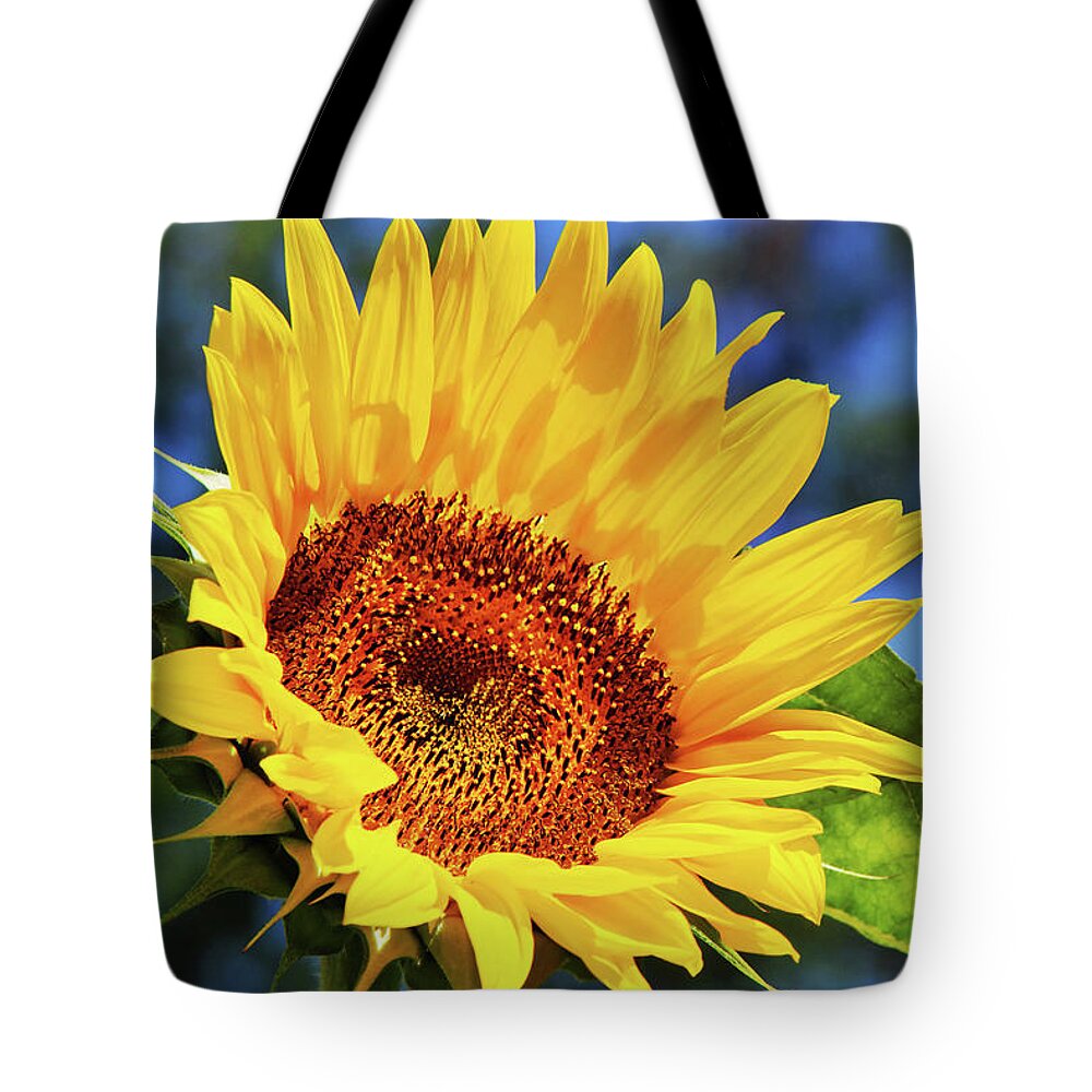 Sunflower Tote Bag featuring the photograph Color Me Happy Sunflower by Christina Rollo