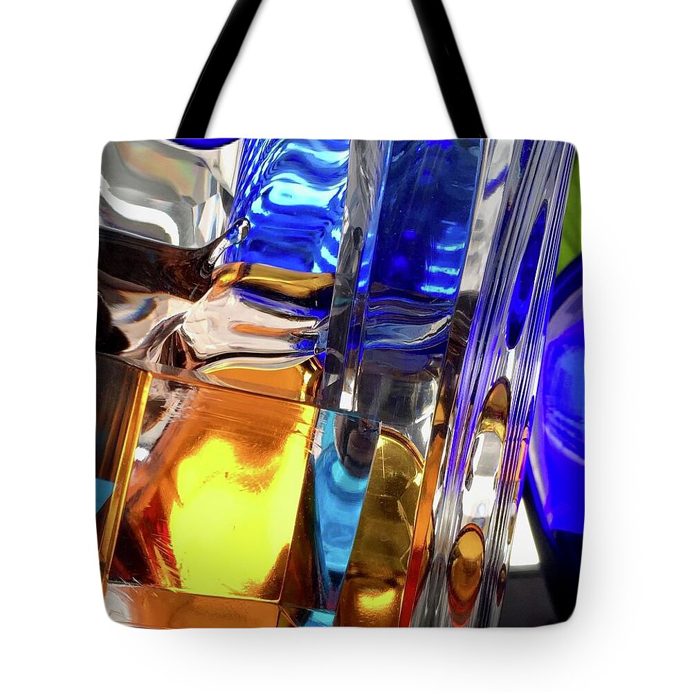 Crystal Vibrant Color Pattern Energy Color Tote Bag featuring the photograph Color Series 1-4 by J Doyne Miller