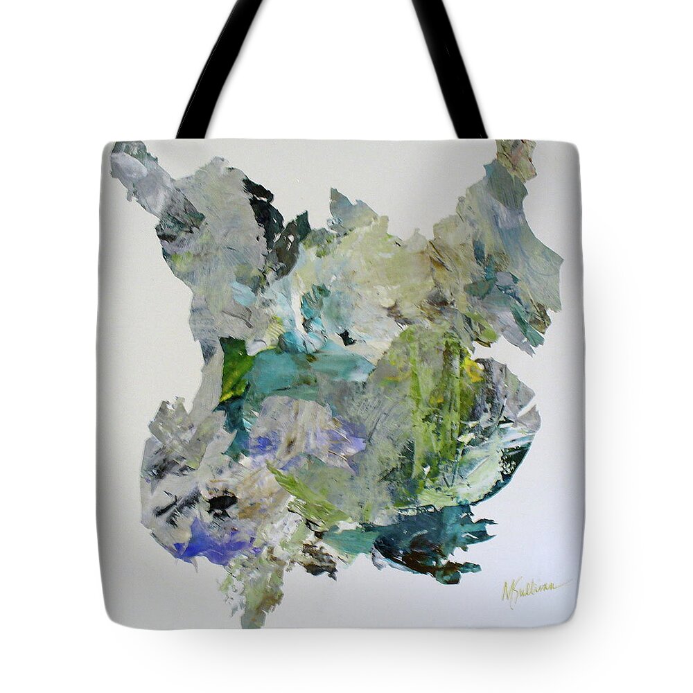 Striking Abstract Tote Bag featuring the painting Color Whirl by Mary Sullivan