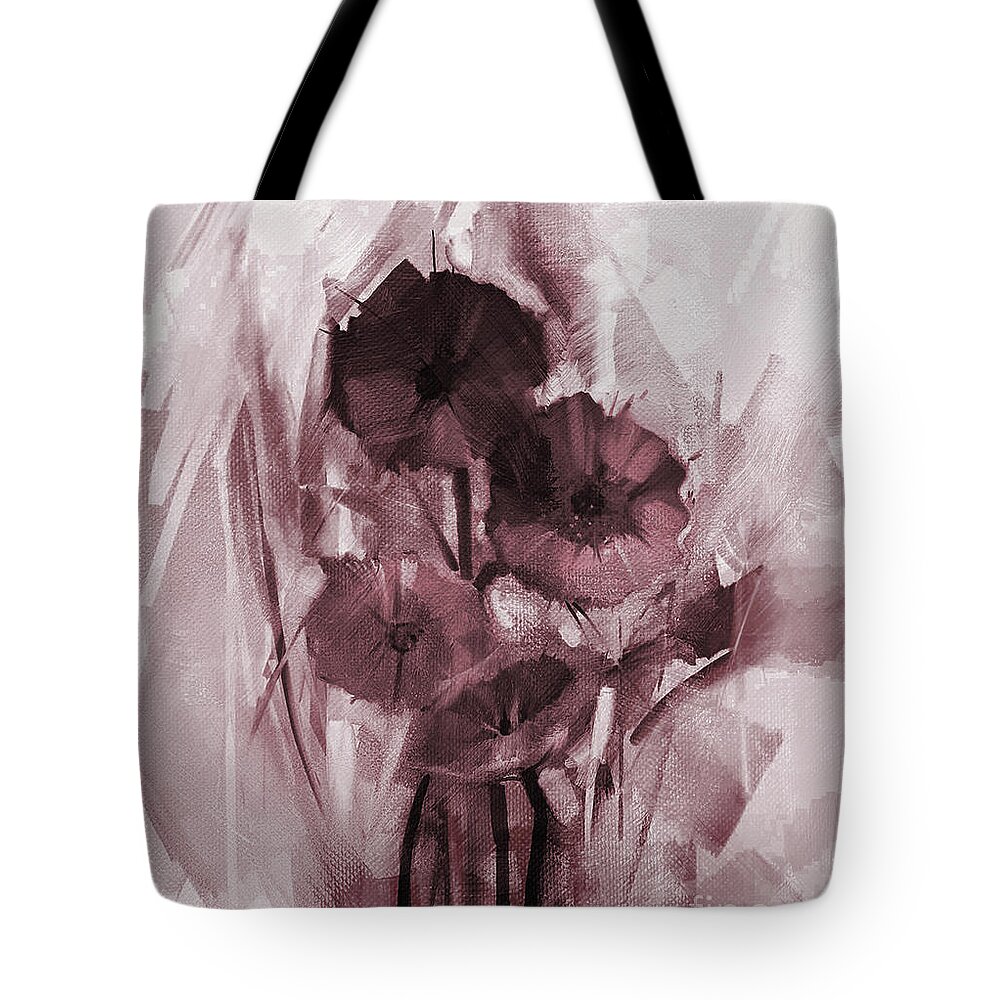 Flowers Tote Bag featuring the painting Colored Flowers 9930 by Gull G