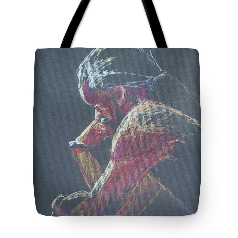  Tote Bag featuring the painting Colored Pencil Sketch by Barbara Pease