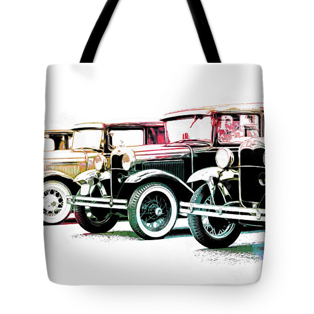 Model A Tote Bag featuring the photograph Colorful A's by Steve McKinzie