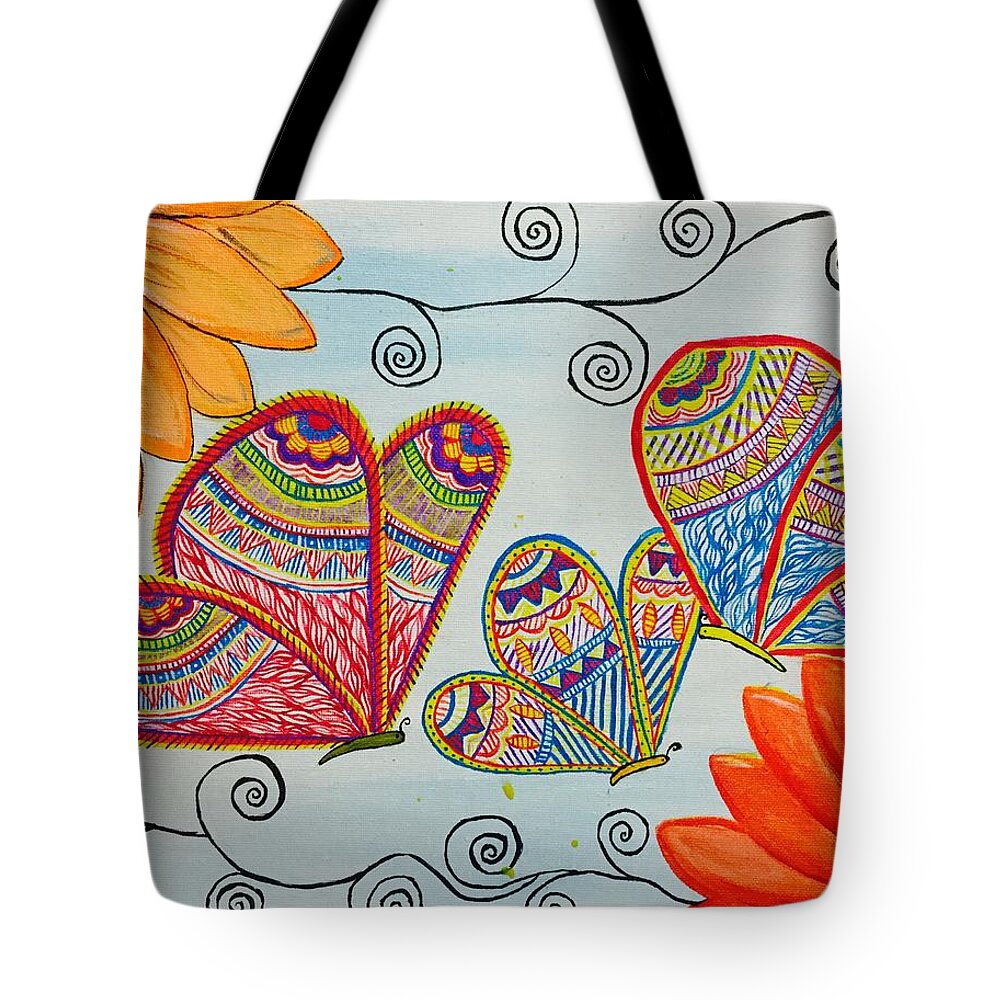OIAM LINE ART HANDPAINTED CANVAS TOTE BAG by OIAM NATURALS ESSENTIALS