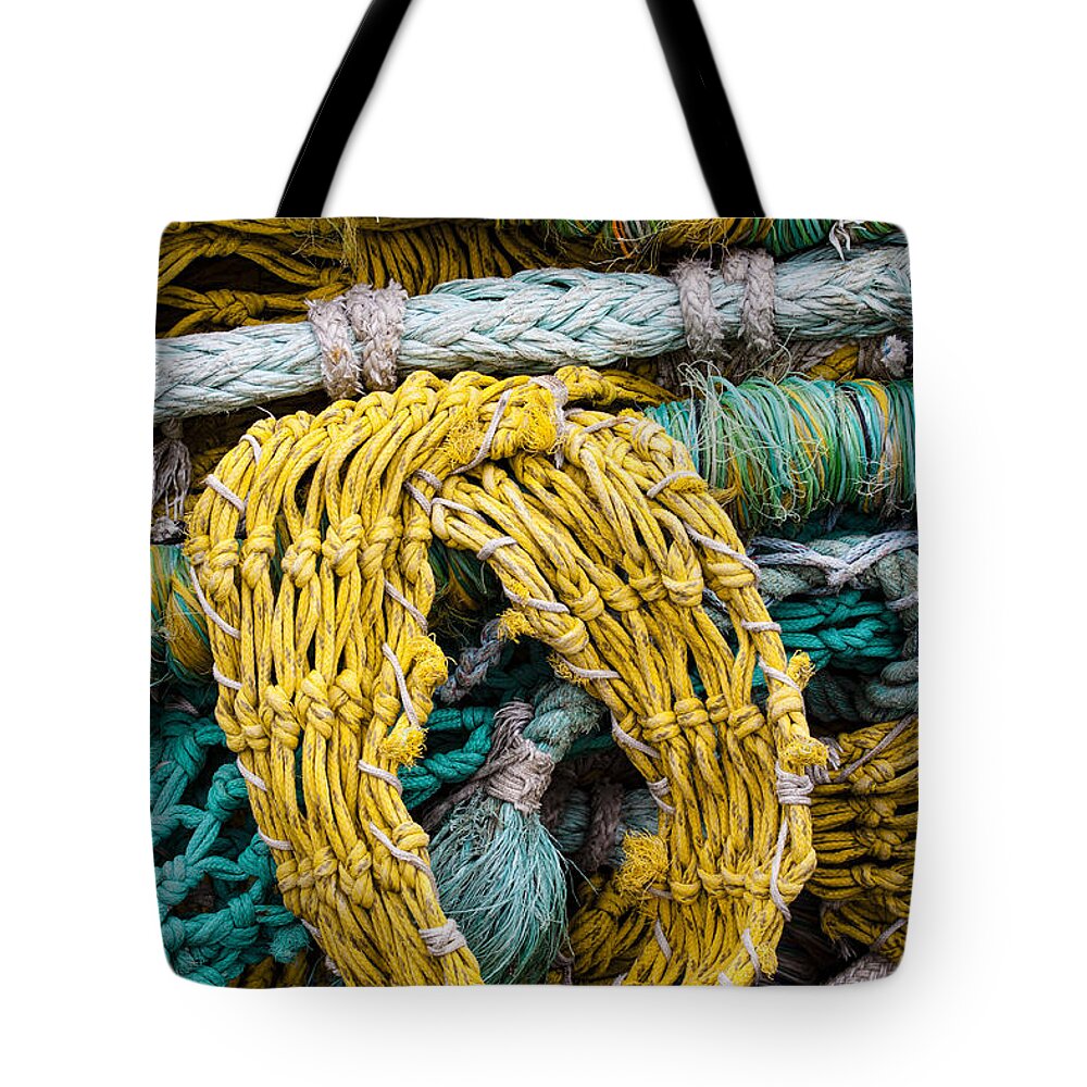Oregon Tote Bag featuring the photograph Colorful Fishing Nets by Carol Leigh