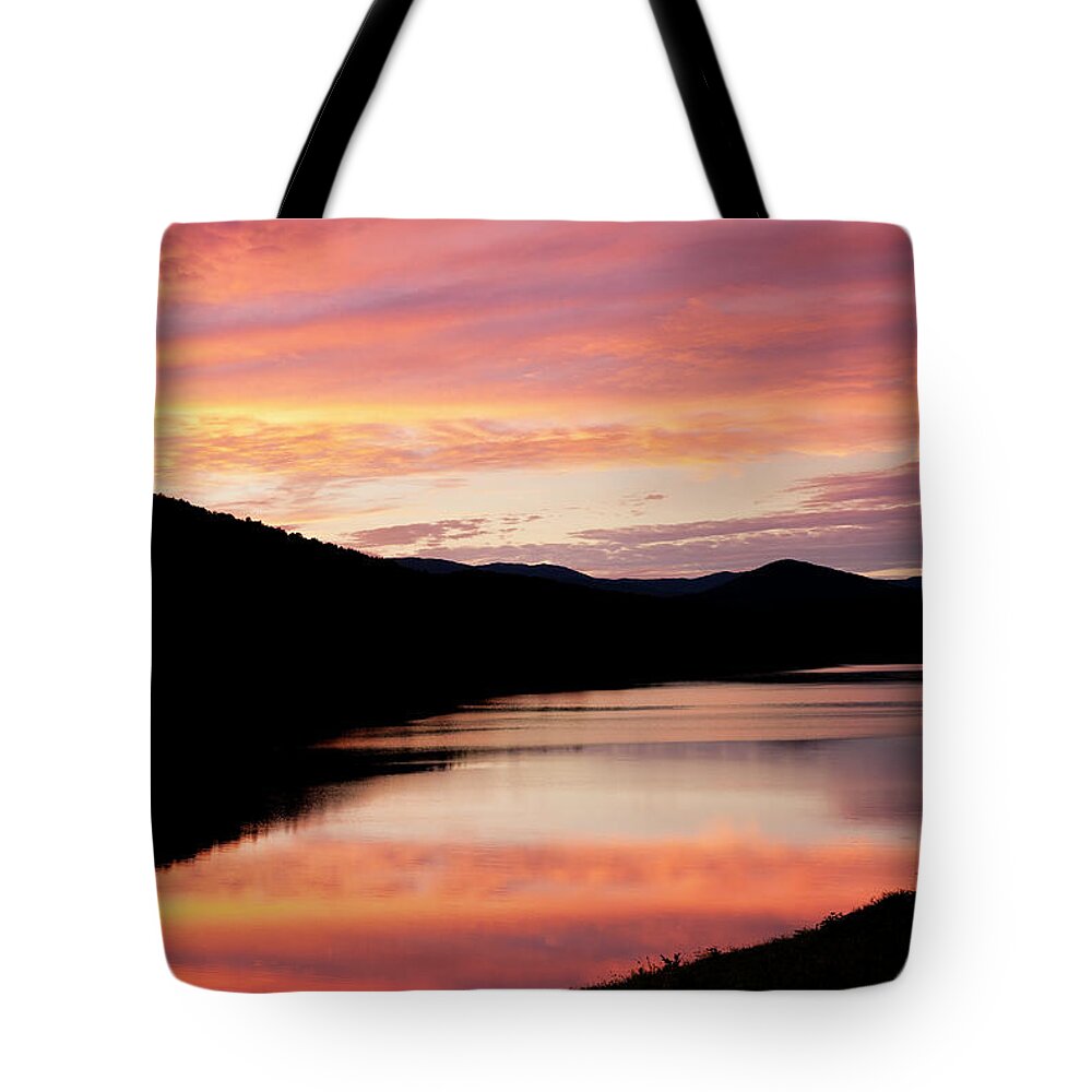 Summer Tote Bag featuring the photograph Colorful Midsummer Sunset by Alan L Graham
