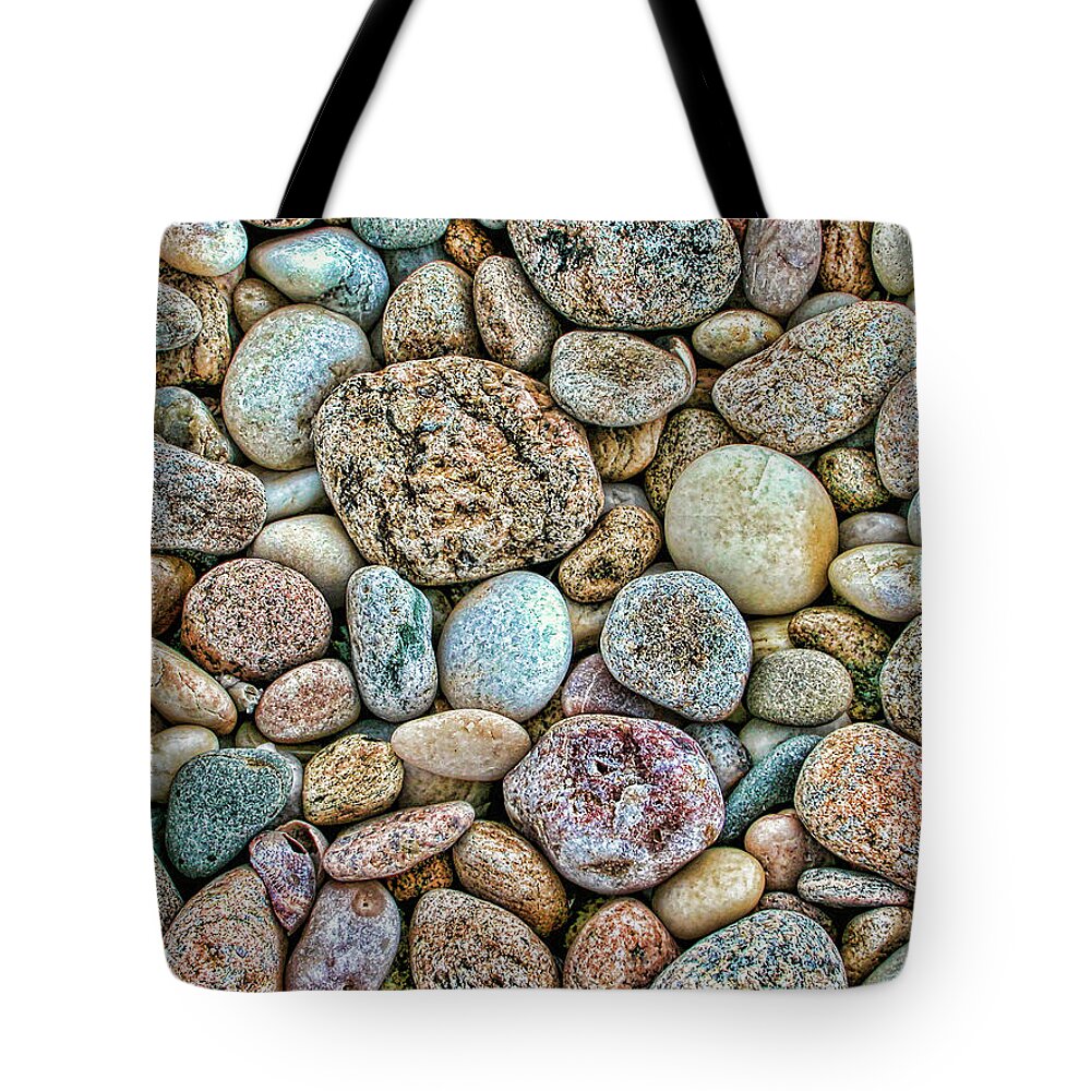 Stones Tote Bag featuring the photograph Colorful Rocks by Cathy Kovarik