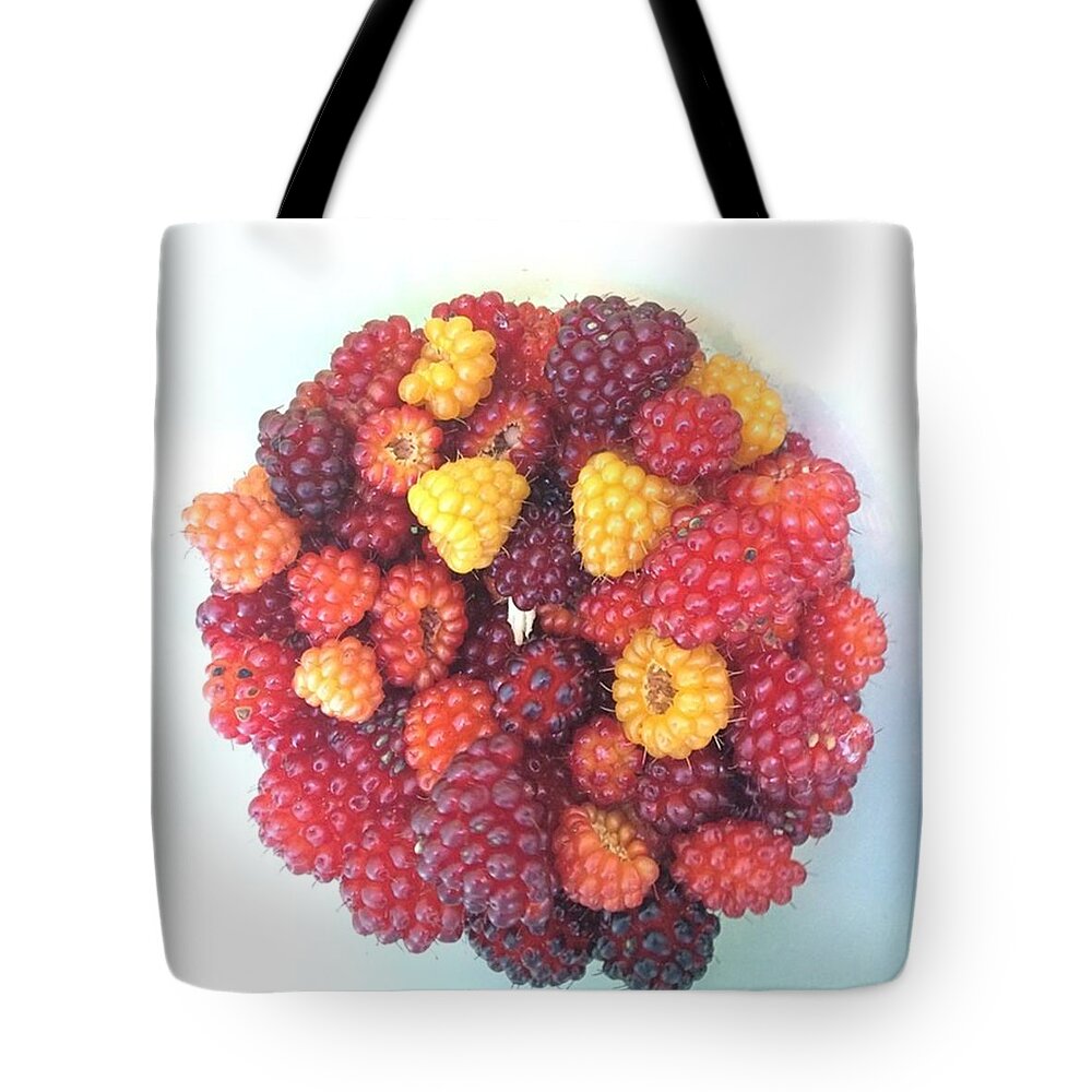 Pacificspiritpark Tote Bag featuring the photograph Bouquet of Wild Berries by Jenn Pearse
