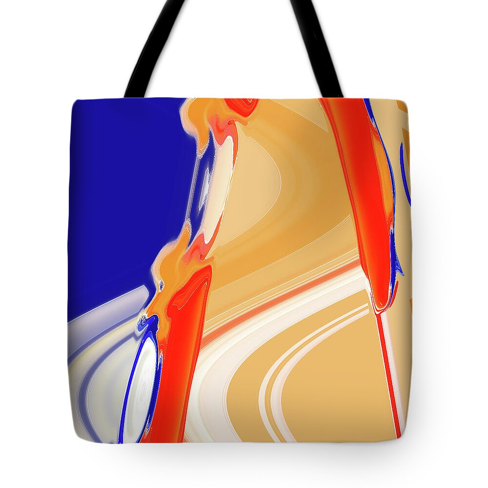 Abstract Tote Bag featuring the digital art Colorguard by Gina Harrison