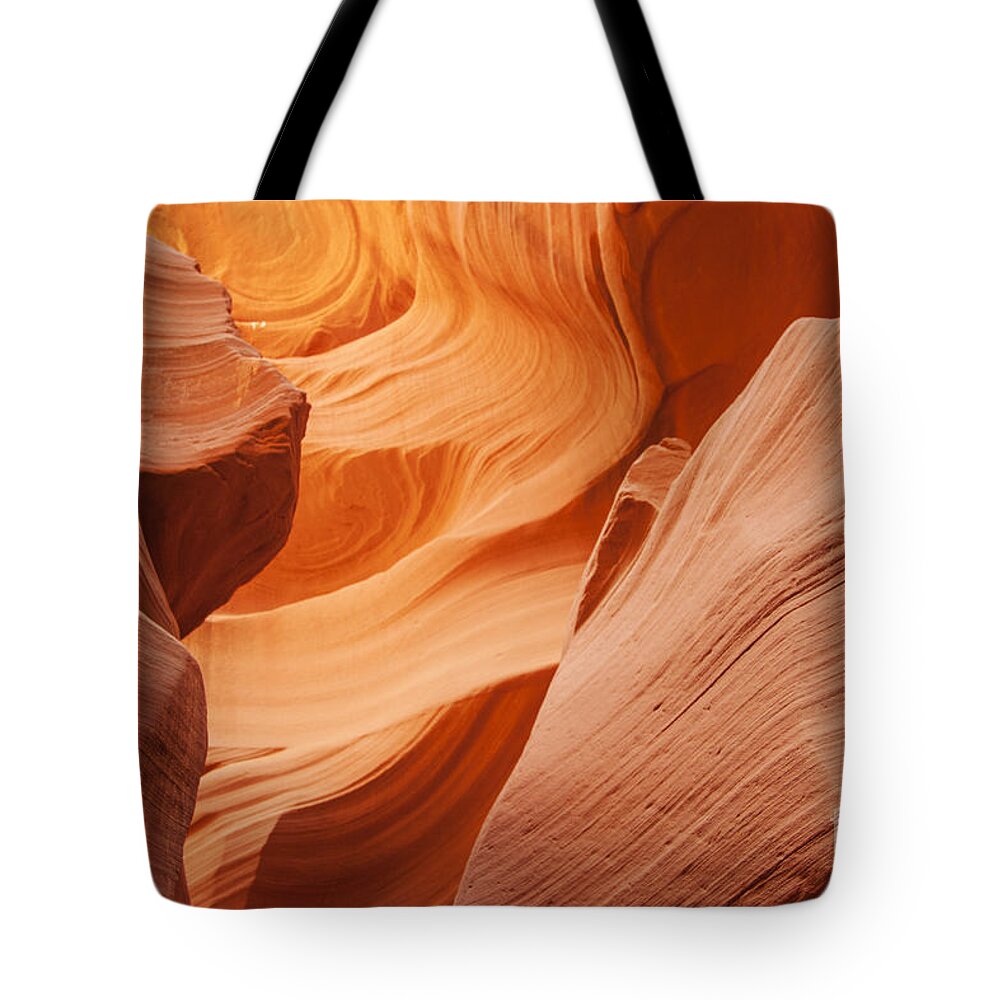 Antelope Canyon Tote Bag featuring the photograph Colors abound in the canyon by Ruth Jolly