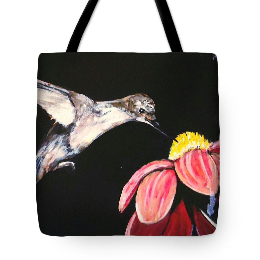 Color Tote Bag featuring the painting Colors in nature by Tyrone Hart