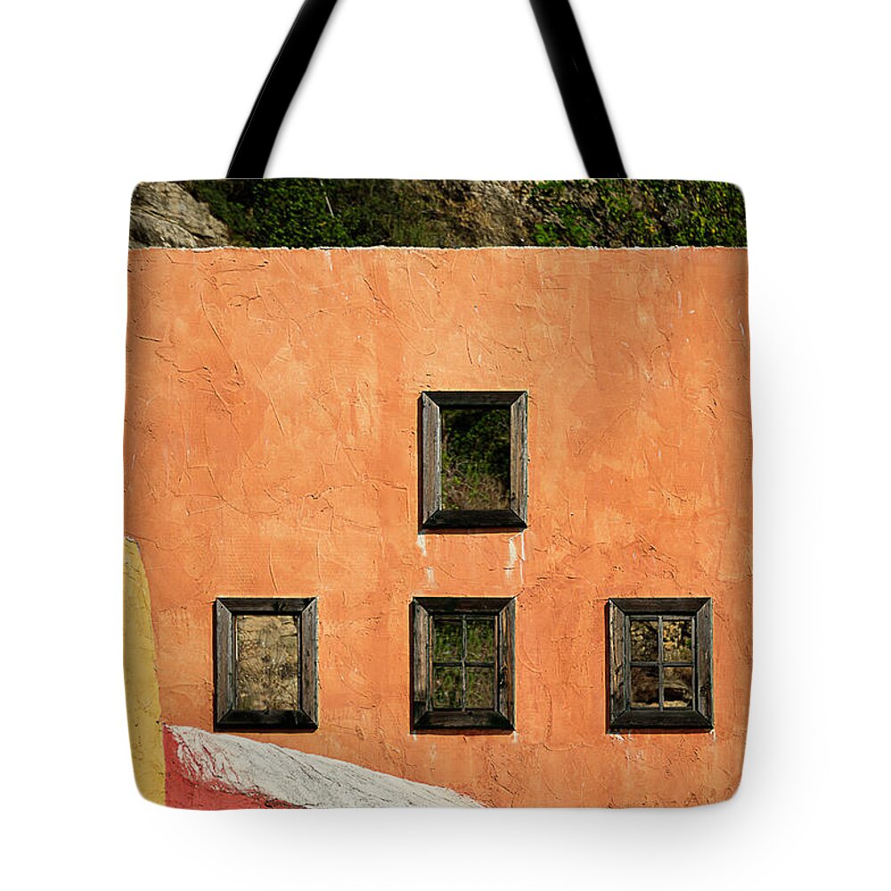Enrico Pelos Tote Bag featuring the photograph COLORS Of LIGURIA HOUSES 1 - ALASSIO by Enrico Pelos