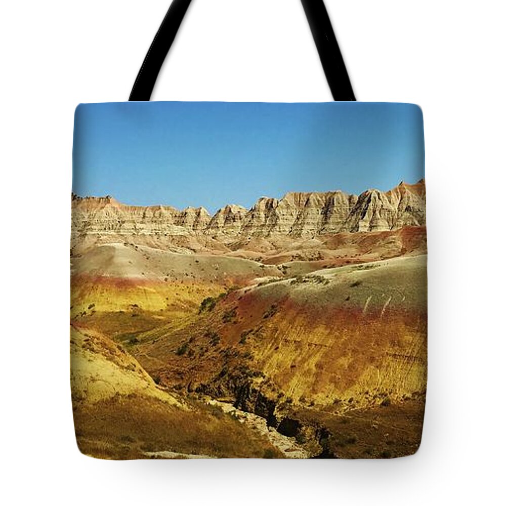 Landscape Tote Bag featuring the photograph Colors of the Badlands by Bruce Bley
