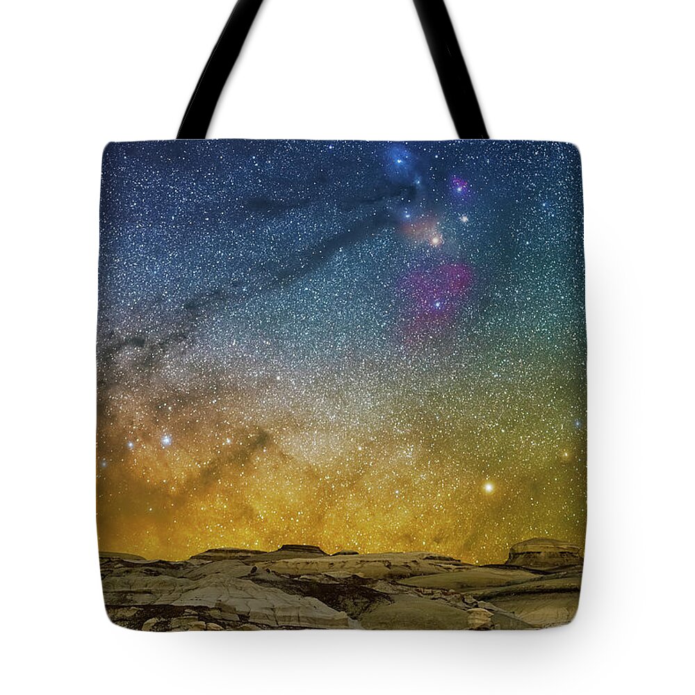 Astronomy Tote Bag featuring the photograph Colors on the Rise by Ralf Rohner