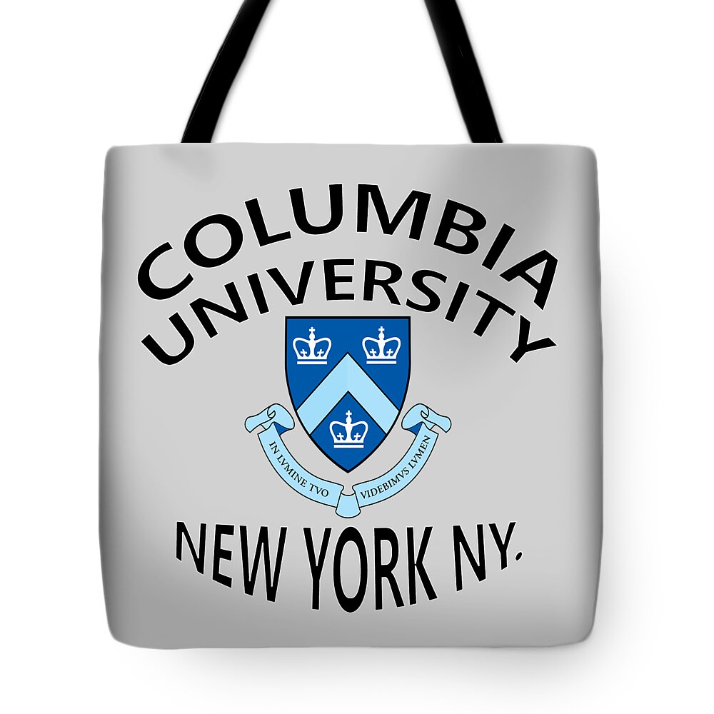 Columbia University Tote Bag featuring the digital art Columbia University New York by Movie Poster Prints