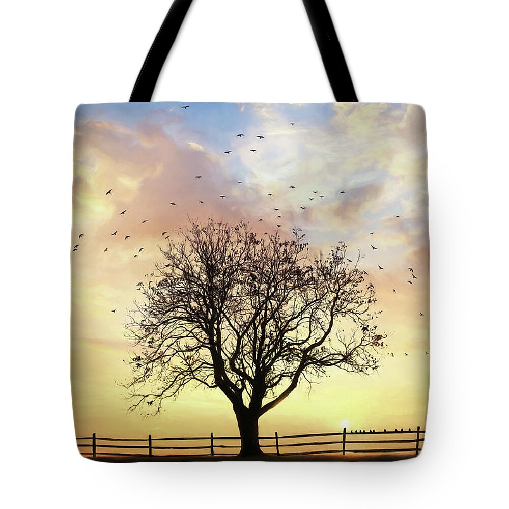Tree Tote Bag featuring the photograph Come Fly Away by Lori Deiter