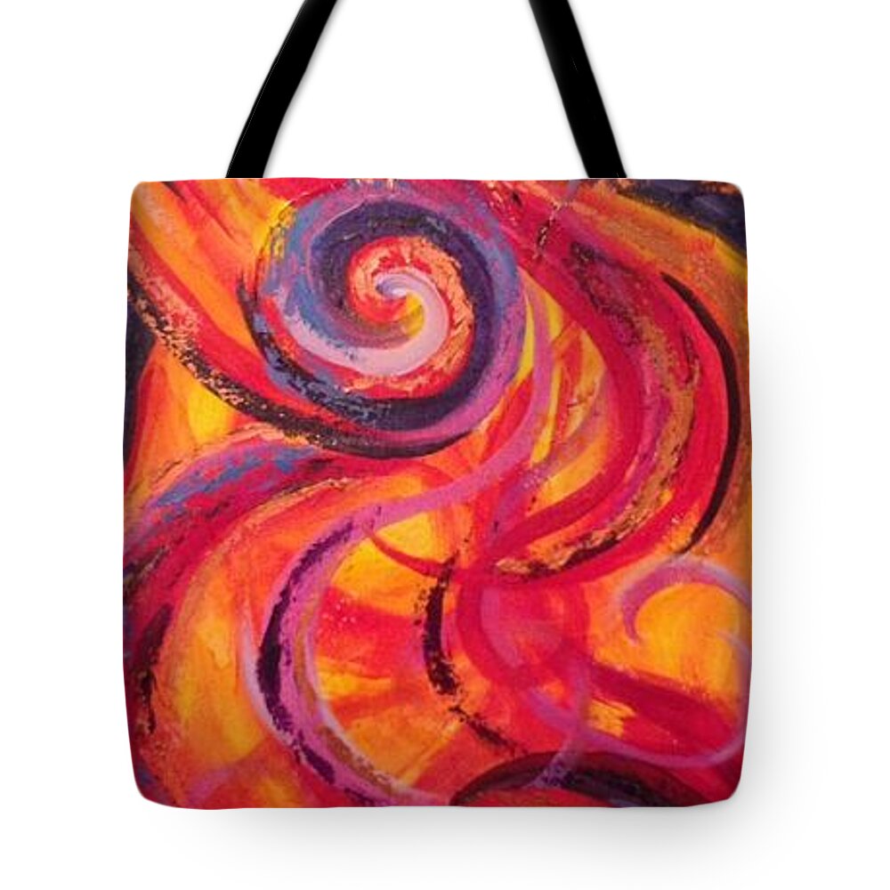 Worship Tote Bag featuring the painting Come Holy Spirit by Deb Brown Maher