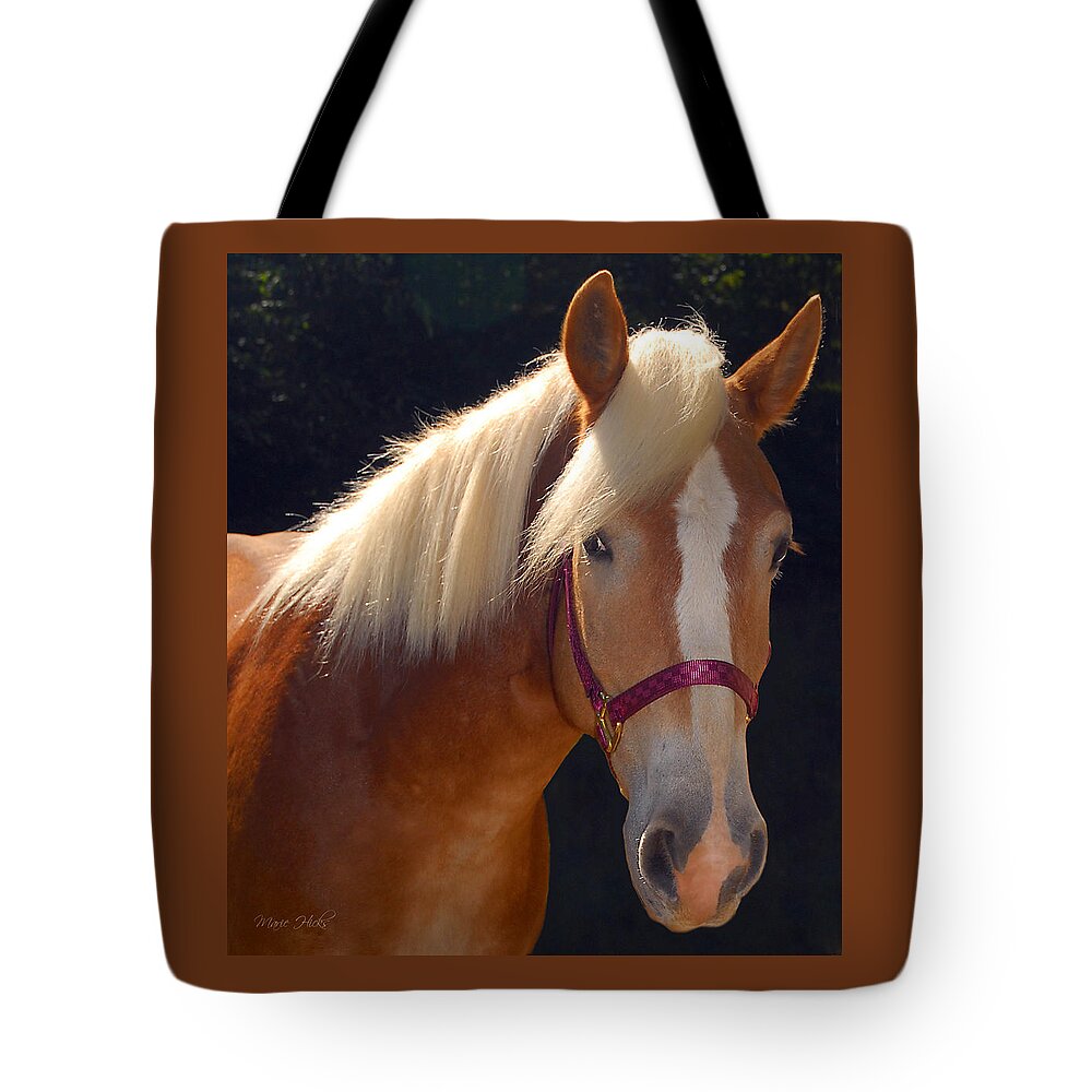 Haflinger Tote Bag featuring the photograph Come Play with Me by Marie Hicks