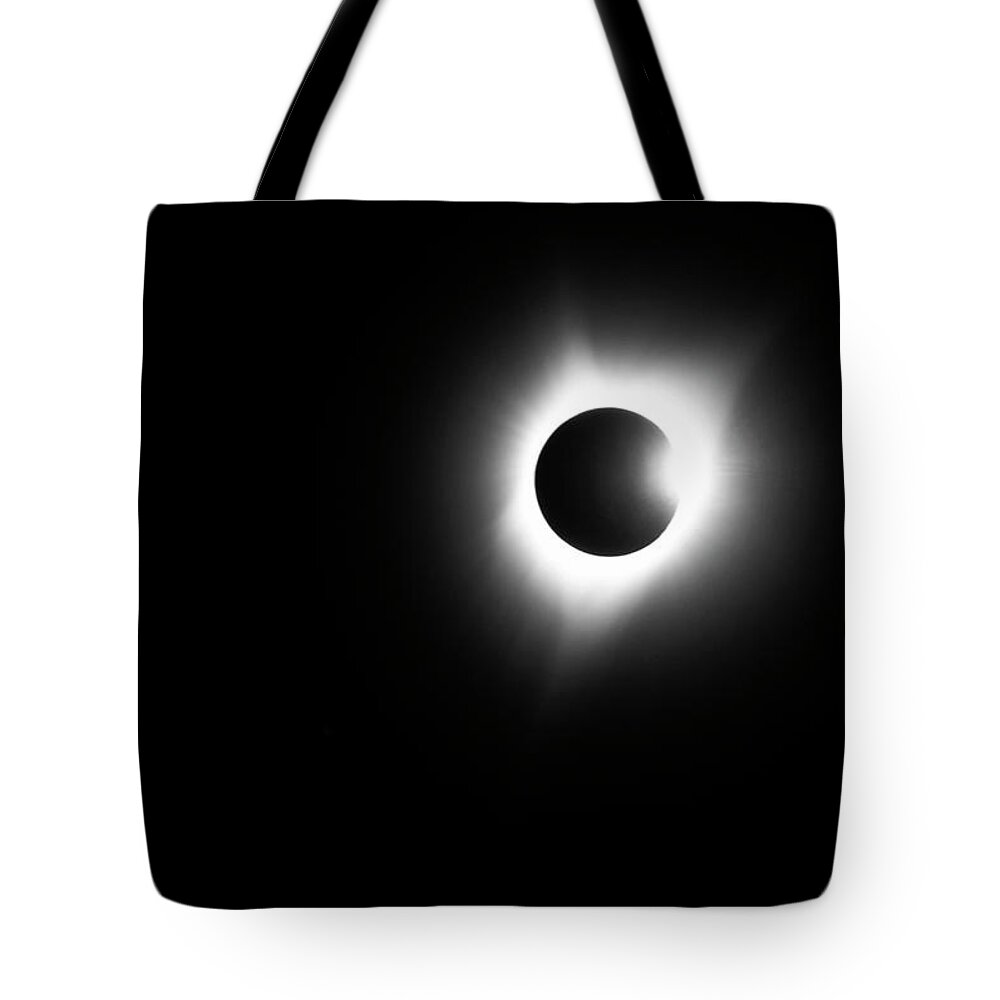 Total Solar Eclipse Tote Bag featuring the photograph Coming Out of Darkness by JustJeffAz Photography