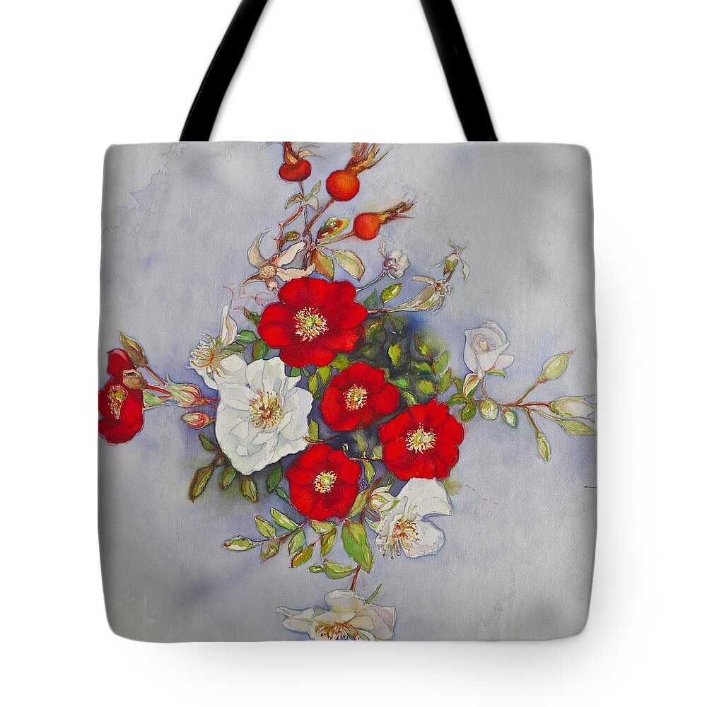 Comapss Rose Tote Bag featuring the painting Compass Rose by Barbara Pease